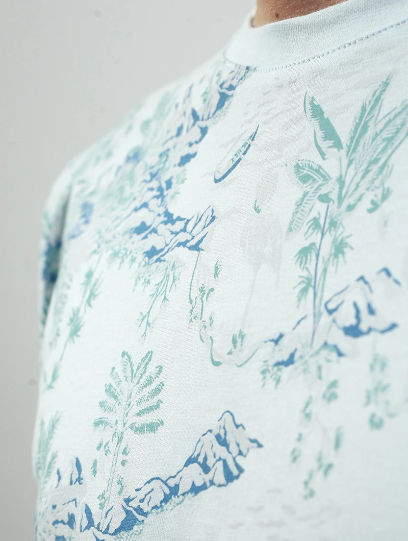 Tee shirt imprimé feuillage